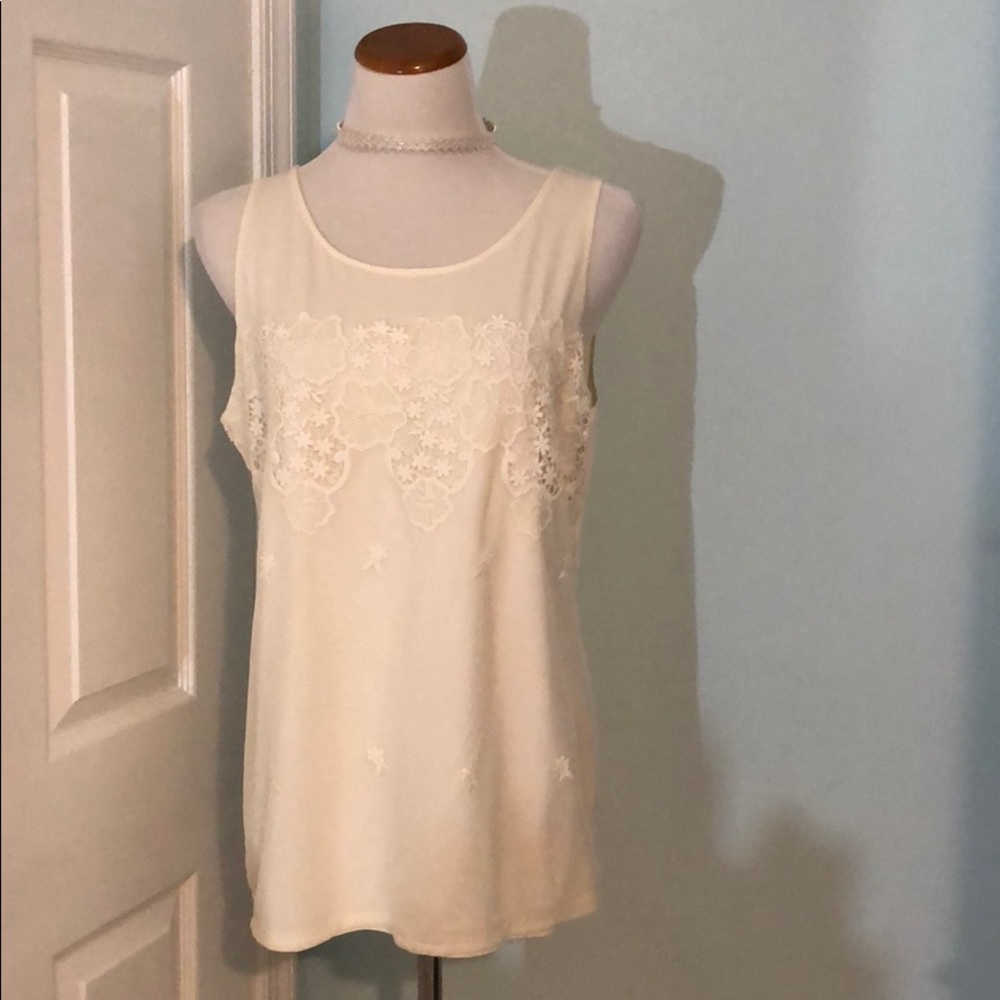 Ann Taylor Embroidered Tank